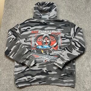 Lane Seven Bad Intentions Racing Camo Hoodie Mens 2XL Grey Camouflage Sweatshirt